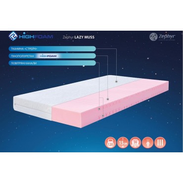 Матрас Zephyr Lazy Muss Highfoam