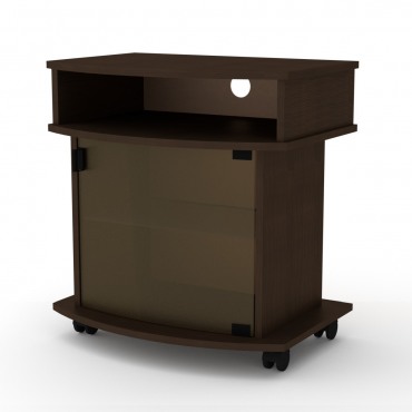 Тумба под ТВ Карат-L гнутое стекло Компанит